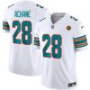 Men's Miami Dolphins #28 De'Von Achane White 2023 F.U.S.E. Alternate With John Madden Patch Vapor Limited Stitched Football Jersey - Custom Name