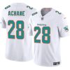 Men's Miami Dolphins #28 De'Von Achane White 2024 F.U.S.E Vapor Limited Stitched Football Jersey - Custom Name