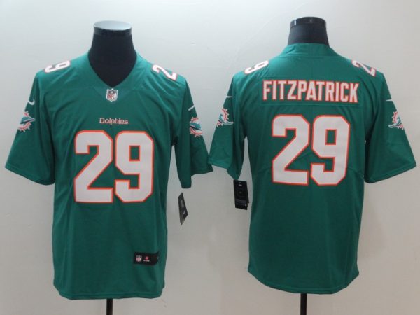 Men's Miami Dolphins #29 Minkah Fitzpatrick Aqua Vapor Untouchable NFL Limited Stitched Jersey - Custom Name