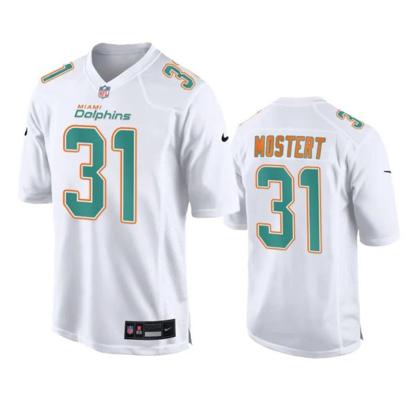 Men's Miami Dolphins #31 Raheem Mostert White Fashion Vapor Untouchable Stitched Football Jersey - Custom Name