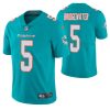 Men's Miami Dolphins #5 Teddy Bridgewater Aqua Vapor Untouchable Limited Stitched Football Jersey - Custom Name