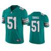 Men's Miami Dolphins #51 Channing Tindall Aqua Color Rush Limited Stitched Football Jersey  - Custom Name