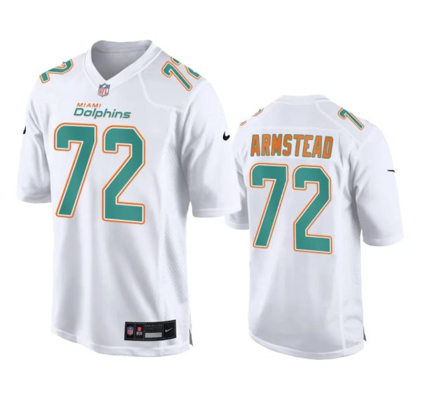 Men's Miami Dolphins #72 Terron Armstead White Fashion Vapor Untouchable Stitched Football Jersey - Custom Name