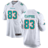 Men's Miami Dolphins #83 Chase Claypool White Stitched Game Football Jersey - Custom Name