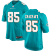 Men's Miami Dolphins #85 River Cracraft Aqua Stitched Game Jersey  - Custom Name