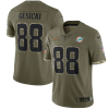 Men's Miami Dolphins #88 Mike Gesicki Olive 2022 Salute To Service Limited Stitched Jersey  - Custom Name