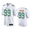 Men's Miami Dolphins #99 Jason Taylor White Fashion Vapor Untouchable Stitched Football Jersey - Custom Name