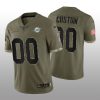 Men's Miami Dolphins ACTIVE PLAYER Custom Olive 2022 Salute To Service Limited Stitched Jersey  - Custom Name