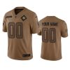 Men's Miami Dolphins Active Player Custom 2023 Brown Salute To Setvice Limited Stitched Football Jersey - Custom Name