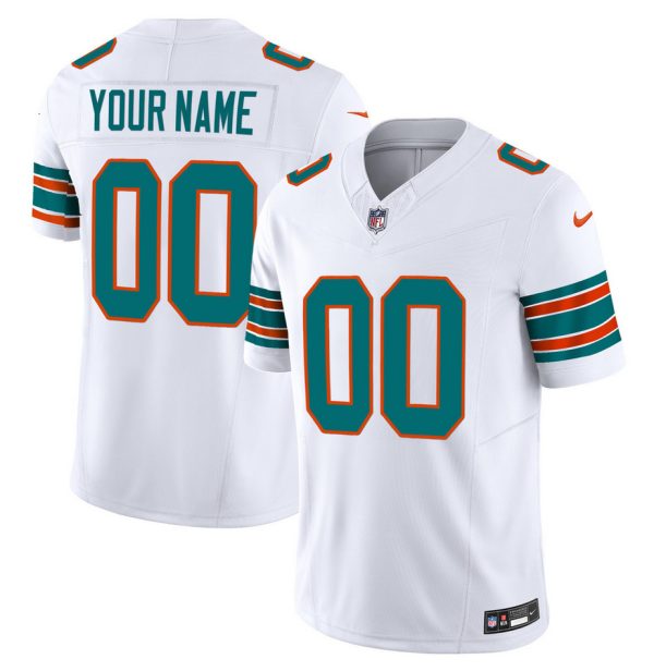 Men's Miami Dolphins Active Player Custom White 2023 F.U.S.E Alternate Vapor Untouchable Limited Stitched Football Jersey  - Custom Name