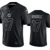 Men's Miami Dolphins Customized Black Reflective Limited Stitched Jersey  - Custom Name