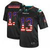 Men's Miami Dolphins Customized Black USA Flag Fashion Stitched Jersey  - Custom Name