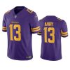 Men's Minnesota Vikings #13 N'Keal Harry Purple 2023 F.U.S.E. Color Rush Limited Stitched Jersey  - Custom Name