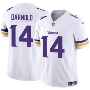 Men's Minnesota Vikings #14 Sam Darnold White 2024 F.U.S.E. Vapor Untouchable Limited Stitched Jersey - Custom Name