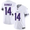 Men's Minnesota Vikings #14 Sam Darnold White 2024 F.U.S.E. Winter Warrior Limited Stitched Jersey  - Custom Name