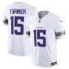 Men's Minnesota Vikings #15 Dallas Turner White F.U.S.E. Winter Warrior Limited Stitched Jersey - Custom Name