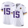 Men's Minnesota Vikings #15 Josh Dobbs Purple White 2023 F.U.S.E. With John Madden Patch Vapor Limited Stitched Football Jersey  - Custom Name