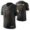 Men's Minnesota Vikings #18 Justin Jefferson Black 2021 Golden Edition Limited Stitched Football Jersey  - Custom Name