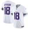 Men's Minnesota Vikings #18 Justin Jefferson White F.U.S.E. Winter Warrior Limited Stitched Jersey  - Custom Name