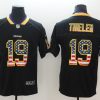 Men's Minnesota Vikings #19 Adam Thielen Black 2018 USA Flag Color Rush Limited Fashion NFL Stitched Jersey  - Custom Name