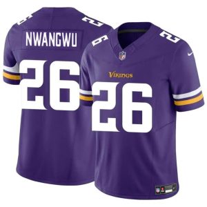 Men's Minnesota Vikings #26 Kene Nwangwu Purple 2023 F.U.S.E. Vapor Untouchable Limited Stitched Jersey  - Custom Name