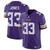 Men's Minnesota Vikings #33 Aaron Jones Purple Vapor Untouchable Limited Stitched Jersey  - Custom Name