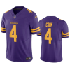 Men's Minnesota Vikings #4 Dalvin Cook Purple 2023 F.U.S.E. Color Rush Stitched Jersey  - Custom Name