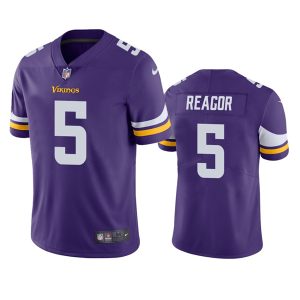 Men's Minnesota Vikings #5 Jalen Reagor Purple Vapor Untouchable Stitched Jersey - Custom Name