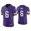 Men's Minnesota Vikings #6 Lewis Cine Purple Vapor Untouchable Stitched Jersey - Custom Name