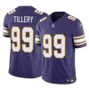 Men's Minnesota Vikings #99 Jerry Tillery Purple 2023 F.U.S.E. Throwback Vapor Untouchable Limited Stitched Jersey  - Custom Name