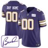 Men's Minnesota Vikings Active Player Custom Purple 2023 F.U.S.E. F.U.S.E. Bud Grant patch Limited Stitched Football Jersey  - Custom Name