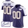 Men's Minnesota Vikings Customized Purple White 2023 F.U.S.E. Bud Grant patch Limited Stitched Football Jersey  - Custom Name