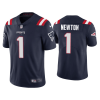 Men's New England Patriots #1 Cam Newton 2020 Navy Vapor Untouchable Limited Stitched NFL Jersey - Custom Name