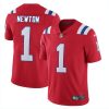 Men's New England Patriots #1 Cam Newton 2020 Red Vapor Untouchable Limited Stitched NFL Jersey - Custom Name
