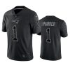 Men's New England Patriots #1 DeVante Parker Black Reflective Limited Stitched Football Jersey - Custom Name