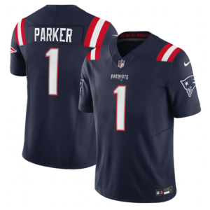 new-england-patriots-jerseys Men's New England Patriots #1 DeVante Parker Navy 2023 F.U.S.E. Vapor Limited Stitched Football Jersey - Custom Name