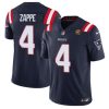 Men's New England Patriots #4 Bailey Zappe Navy 2023 F.U.S.E. With John Madden Patch Vapor Limited Stitched Football Jersey - Custom Name