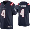 Men's New England Patriots #4 Jarrett Stidham 2020 Navy Vapor Untouchable Limited Stitched NFL Jersey - Custom Name