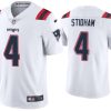 Men's New England Patriots #4 Jarrett Stidham 2020 White Vapor Untouchable Limited Stitched NFL Jersey - Custom Name