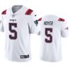 Men's New England Patriots #5 Brian Hoyer 2020 White Vapor Untouchable Limited Stitched NFL Jersey - Custom Name