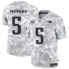 Men's New England Patriots #5 Jabrill Peppers 2024 F.U.S.E Arctic Camo Salute to Service Limited Stitched Jersey - Custom Name