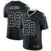 Men's Oakland Raiders #28 Josh Jacobs Black NFL Lights Out Color Rush Limited Stitched Jersey - Custom Name