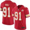 Men's Red Kansas City Chiefs #91 Tamba Hali Stitched Limited Rush Jersey  - Custom Name