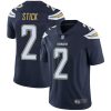Nike Chargers #2 Easton Stick Navy Blue Team Color Men's Stitched NFL Vapor Untouchable Limited Jersey - Custom Name