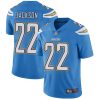 Nike Chargers #22 Justin Jackson Electric Blue Alternate Men's Stitched NFL Vapor Untouchable Limited Jersey - Custom Name