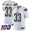 Nike Chargers #33 Derwin James Jr White Men's Stitched NFL 100th Season Vapor Limited Jersey - Custom Name
