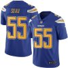 Nike Chargers #55 Junior Seau Electric Blue Men's Stitched NFL Limited Rush Jersey - Custom Name