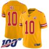 Nike Chiefs #10 Tyreek Hill Gold Men's Stitched NFL Limited Inverted Legend 100th Season Jersey  - Custom Name