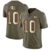 Nike Chiefs #10 Tyreek Hill Olive Gold Men's Stitched NFL Limited 2017 Salute To Service Jersey  - Custom Name
