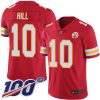 Nike Chiefs #10 Tyreek Hill Red Team Color Men's Stitched NFL 100th Season Vapor Limited Jersey - Custom Name